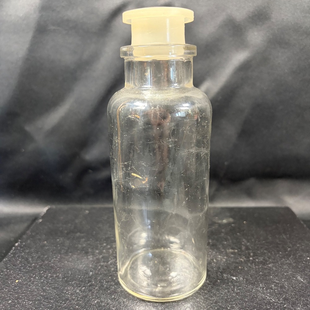 Wheaton Glass Apothecary Bottle Clear Glass Vintage Laboratory Jar 6.5in